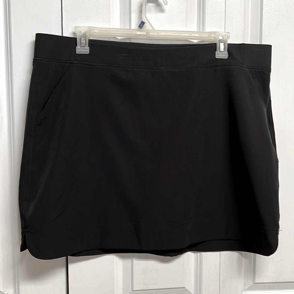 32 Degrees Cool Black High Rise Pocket Stretch Skort Size XXL